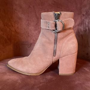 Jude Pink Suede boots from Steven by Steve Madden